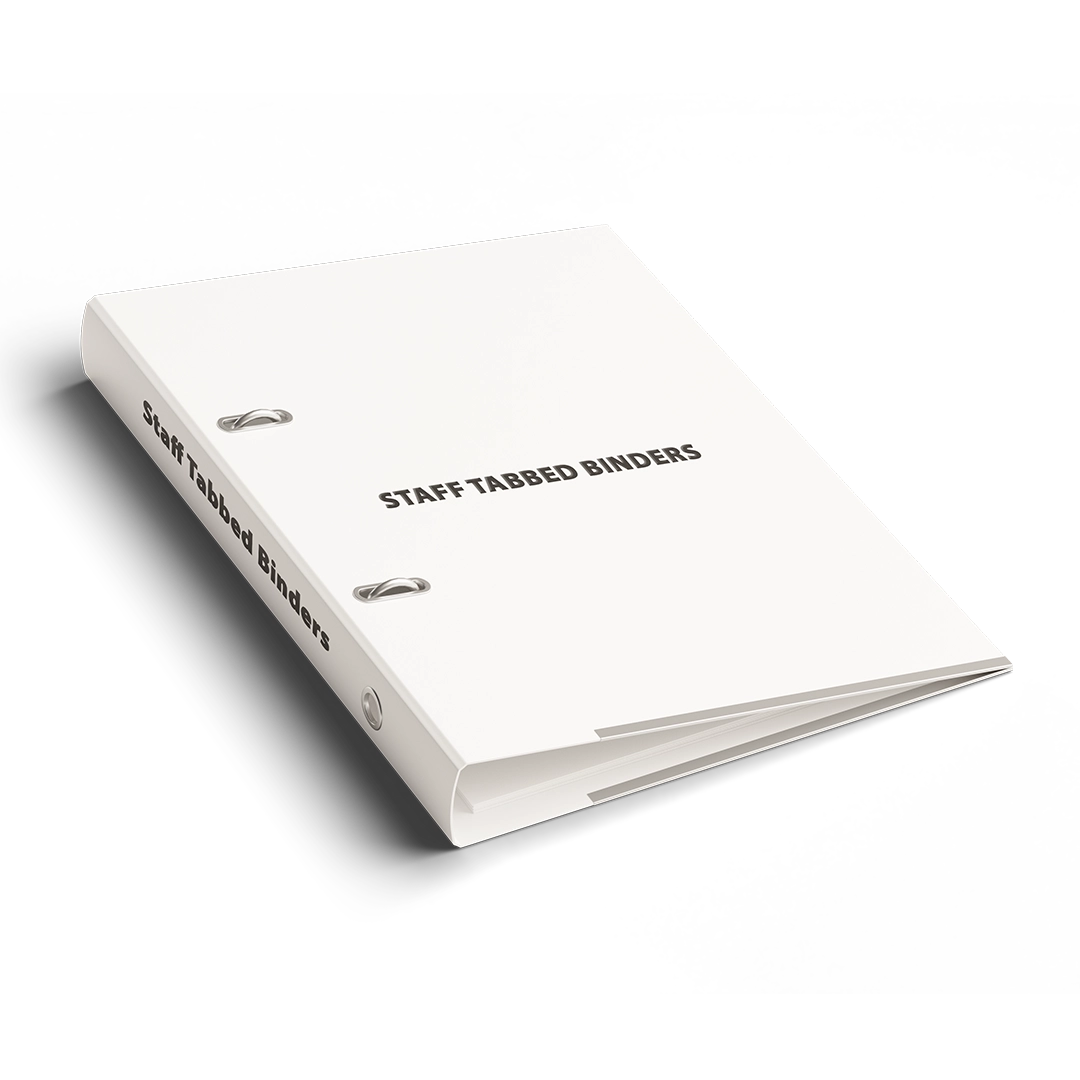 Staﬀ Tabbed Binders